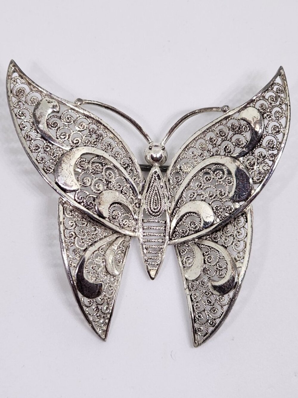 Vintage Sterling Silver ALICE CAVINESS Filigree Butterfly Germany Pin Brooch